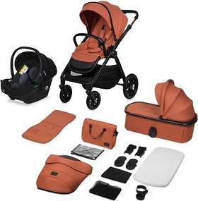 Lionelo - Kombinovaný kočík 3v1 LAYLA Hnedá/rezavá