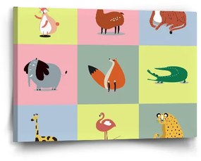 Sablio Obraz Zvieratká zo Zoo - 60x40 cm