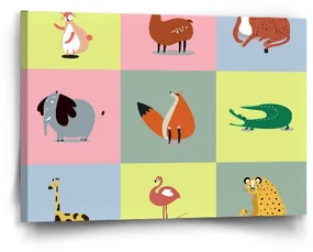 Sablio Obraz Zvieratká zo Zoo - 60x40 cm