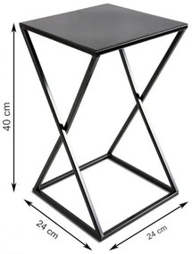 Stojan na kvety 40x24 čierna