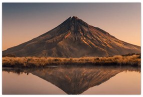 Obraz odrazu hory Taranaki, Nový Zéland (90x60 cm)