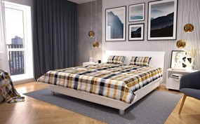 Posteľ Bali 160x200 cm, biela ekokoža