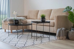 Dizajnový konferenčný stolík Tatum 70 cm čierny