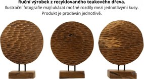 Dekoratívna soška Coin 40 cm z masívu hnedá