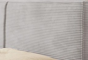 Posteĺ Inez 180x200 cm, svetlo šedá štrukturovaná látka