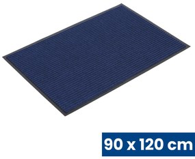 Odolná vstupná kobercová rohož s PVC, 90 x 120 cm, modrá