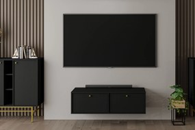 TV stolík závesná Lotina IV 2K - 120 cm - čierny grafit