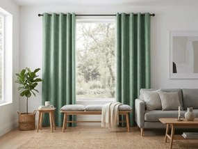 Zatemňovací záves LOOM VELVET 140x250 cm, zelený Zavesenie: Riasiaca páska