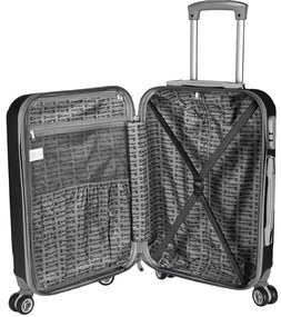 Čierny kufor s rozmermi 65 x 39 x 24 cm - 56l