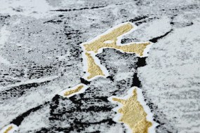 Dywany Łuszczów, Kusový koberec Gloss 528A 58 3D mramor ivory/black, 80x150, šedá, kancelária