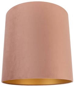 Zamatové tienidlo ružové 40/40/40 so zlatým interiérom