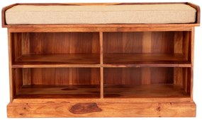 furniture-nabytek.cz - Drevený botník s lavicou 105x60x40 z masívu palisander