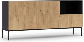 Komoda Loyd (dub artisan + čierna matná). Akcia -14%. Vlastná spoľahlivá doprava až k Vám domov. 1051950