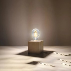 Stolná lampa Ariz, drevené telo svietidla