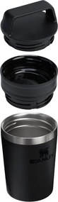 Čierny termo hrnček z nehrdzavejúcej ocele 230 ml Café-To-Go Travel Mug Black 2.0 – Stanley