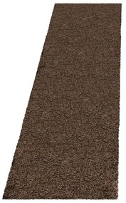 Tmavohnedý behúň 80x250 cm Fluffy – Ayyildiz Carpets