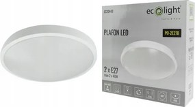 ECOLIGHT LED stropné svietidlo 2x E27 + 2x žiarovka Philips E27 10W 1055lm