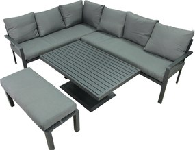 CH Rohová súprava hliníkového nábytku - sivá