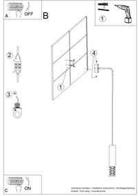 Sollux SL.1690 - Nástenná lampa LAMI 1xGU10/10W/230V biela