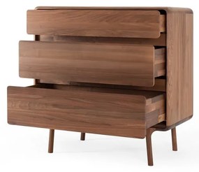 Hnedá komoda z orechového dreva 90x90x45 cm Fawn – Gazzda