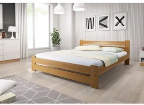 Vyvýšená masívna posteľ Euro 180x200 cm vrátane roštu Dub