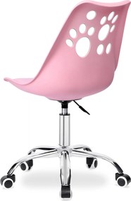 Ružová otočná stolička Grover