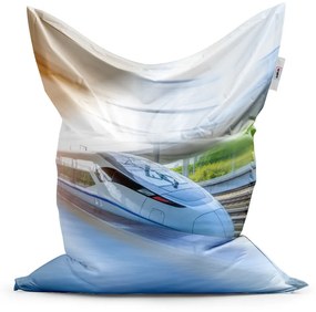 Sablio Sedací vak Rýchlovlak prechádzajúci stanicou - 200x140 cm