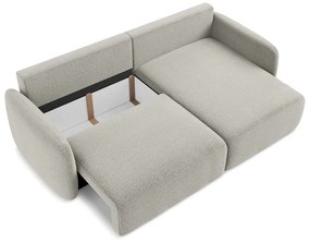 Svetlosivá rozkladacia/s úložným priestorom rohová pohovka (pravý roh) Kalena – Makamii