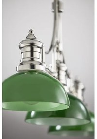 Jupiter 2072 - Luster na tyči PLATINO 3xE27/15W/230V zelená/lesklý chróm