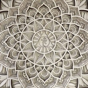 Vyrezávaná drevená 3D mandala na stenu | SENTOP PR0460