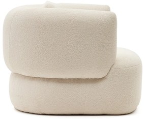 Krémové kreslo z textílie buklé Martina – Kave Home