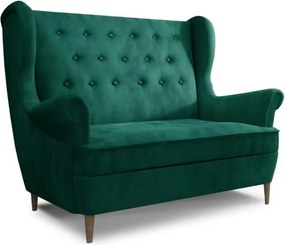 Tmavozelená zamatová pohovka 150 cm Aros – ELTAP