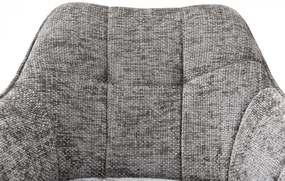 Jedálenská stolička Scott - látka - Tmavo sivá