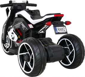 Ramiz Detský motocykel Future na batérie biely + audio panel + pomalý štart + EVA kolesá
