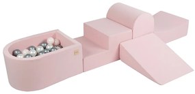 Penová prekážková dráha ihrisko 270 cm + bazén 60x30 cm ružová