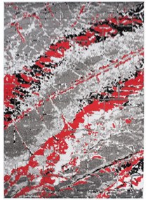 Kusový koberec PP Kevis šedočervený 160x229cm