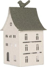 Decorative Figurine House 12x12x27 Cm White Metal - 12*12*27 cm