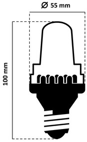 DECOLED LED žiarovka FLASH, ľadovo biela, pätica E27