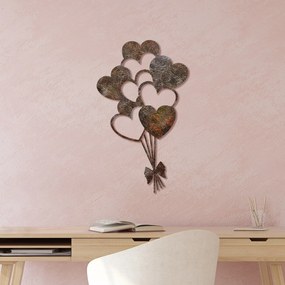 Nástěnná kovová dekorace Rusty Heart 1 vícebarevná