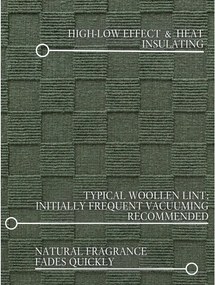 Tmavozelený ručne tkaný vlnený behúň 80x200 cm Scala – Villeroy&amp;Boch