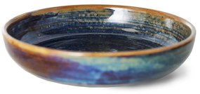 HK living Hlboký keramický tanier Rustic Blue 19 cm