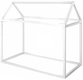 Biela domčeková detská posteľ 70x140 cm Montessori – Roba