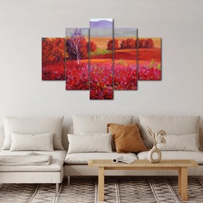 Obraz červenej krajiny (150x105 cm)