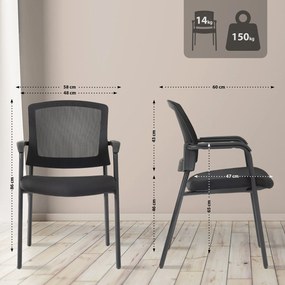 Stolička pre návštevy Volga - čierne