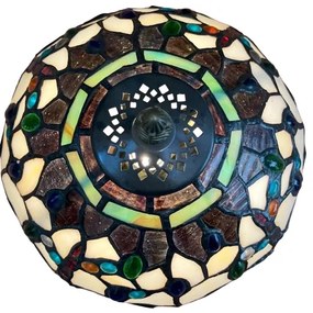 Nočná lampa Tiffany štýl PESTRÁ VÁŽKA Prezent 1709 36*20