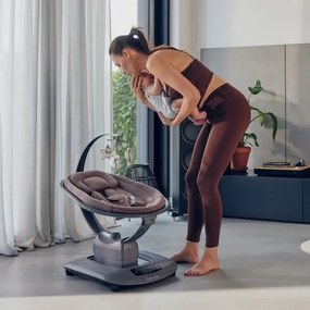 Lionelo - Detské húpacie lehátko s melódiou BLOSSOM Pink Mauve + diaľkové ovládanie