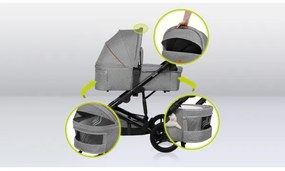 Lionelo - Kombinovaný kočík 2v1 MARI TOUR Sivý kameň