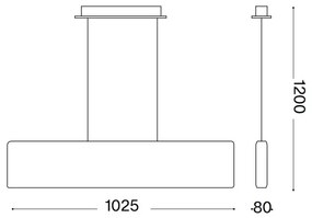 Ideal Lux - LED Luster na lanku DESK LED/32W/230V 102,5 cm CRI 90 čierna