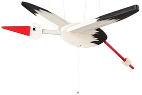Woody Lietací bocian biela, 90 cm
