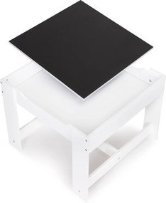 Detský set: stolík s obojstrannou tabuľou + 2 stoličky ECOTOYS (MDF, úložný priestor)